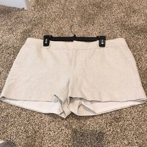 Cream glitter shorts. Banana republic Ryan fit.